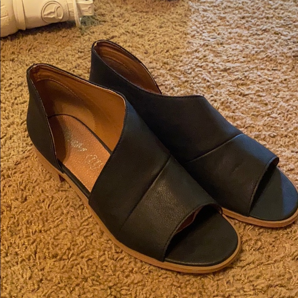 black sandals
